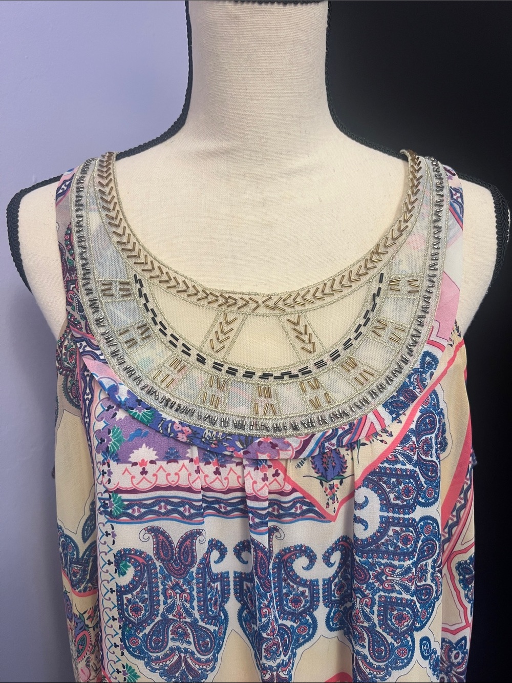 Boutique Handkerchief Sleeveless Maxi Dress - Picture 3 of 3